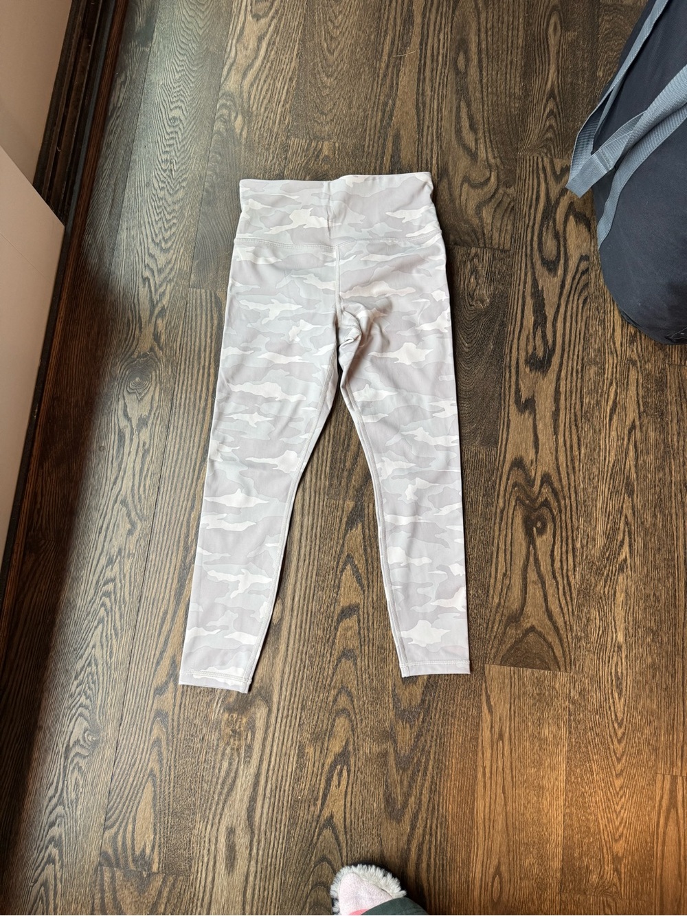 Athleta Light Gray Camo High-Waist Leggings